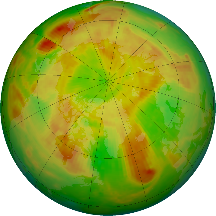 Arctic ozone map for 03 June 1982